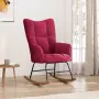 vidaXL Люлеещ стол, виненочервен, кадифе, снимка 2