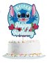 Стич stitch Happy Birthday картонен топер украса за торта декор парти рожден ден
