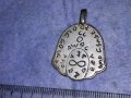 РЯДЪК ПОСРЕБРЕН СТАР ДВУСТРАНЕН КАБАЛИСТИЧЕН МЕДАЛЬОН АМУЛЕТ от БЛАГОРОДНА СТОМАНА МАЙСТОРСКИ 38146, снимка 1