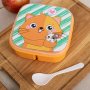 2401 Детска кутия за обяд с три отделения и лъжичка Панда/Коте, снимка 6