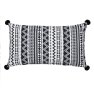 Декоративна възглавница, White Black Aztec Pom Pom, 50x30cm, снимка 1 - Възглавници - 40998901