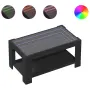 vidaXL Маса за кафе с LED, черна, 93x53x45 см, инженерно дърво, снимка 1