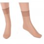 2 чифта Bellissima 10DEN бежови италиански гладки къси чорапи над глезени прозрачни чорапи Белисима, снимка 2