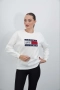 Tommy Hilfiger Памучна Бяла Дамска Блуза , снимка 4