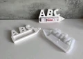 ABC молив с отвор дупка поставяне сувенир пари киндер училище силиконов молд форма смола гипс, снимка 1