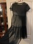 Черна нова плажна  дълга прозрачна тюлена тюл рокля , снимка 3