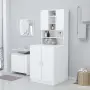 vidaXL Шкаф за пералня, бял, снимка 3