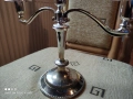 Посребрен метален свещник, снимка 2