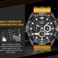 Мъжки часовник NaviForce Хронограф NF8019T BBY. , снимка 12 - Мъжки - 34759558