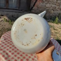 Стар емайлиран чайник #16, снимка 6 - Антикварни и старинни предмети - 33854621