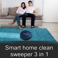 ПРАХОСМУКАЧКА РОБОТ SMART CLEANER 3 В 1 - С ОПЦИЯ ЗА МЕТЕНЕ, ЗАБЪРСВАНЕ И ВАКУУМНО ЗАСМУКВАНЕ, снимка 2 - Прахосмукачки - 33882346