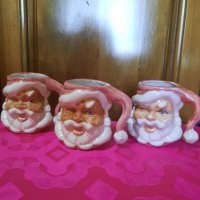 Красиви чаши с лика на Дядо Коледа-розово+бяло-200мл. Внос от Германия. , снимка 3 - Чаши - 35767379