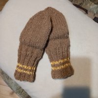 Ръчно плетени детски чорапи от вълна, ходило 16 см., снимка 2 - Чорапи - 39875648