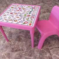 ✨Комплект детска маса с Българската азбука и столче - 4 ЦВЯТА, снимка 1 - Образователни игри - 33860209