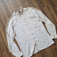 Страхотна мъжка ленена риза  PECKOTT размер M , 100%  лен  , снимка 4 - Ризи - 41662195