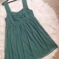 Зелена рокля шифон с подплата , снимка 1 - Рокли - 41380019
