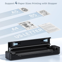 Преносим принтер PhoFuta P831 Безжичен термотрансферен принтер,300 DPI, снимка 4 - Принтери, копири, скенери - 44735682