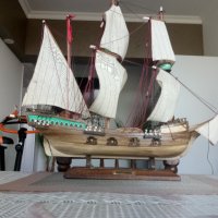 Продавам стар и красив,платноходен,кораб-Mayflower.Размерите са на снимките., снимка 1 - Антикварни и старинни предмети - 42309027