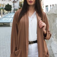 Едноцветно дамско сако с джобове - 9611, снимка 7 - Сака - 38851621