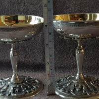 КРАСИВИ Чаши чаша сребърни с позлата за вино и шампанско 19 век, снимка 11 - Антикварни и старинни предмети - 36281299