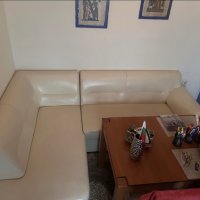 Кожен ъглов диван ляв, снимка 2 - Дивани и мека мебел - 44418275
