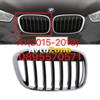 Предни решетки бъбреци за BMW X1 F48 (2015-2018) - Gloss Black and Chrome, снимка 1 - Аксесоари и консумативи - 44784079