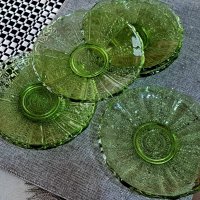 Кристални чинии в зелено, снимка 3 - Чинии - 44214279