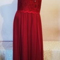 Червена бална рокля на MASCARA, р-р М, нова, с етикет, снимка 10 - Рокли - 35741564