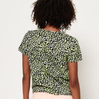 СТРАХОТНА блуза в сиво-зелени цветове и черен перлен надпис, снимка 2 - Тениски - 40257957