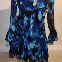 Елегантна рокля в синьо на Asos р-р М , снимка 7 - Рокли - 42614526