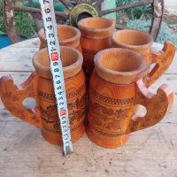 Стари дървени чаши - халби, снимка 3 - Други ценни предмети - 40229238