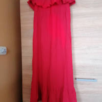 Calzedonia дълга червена рокля, снимка 7 - Рокли - 36375700