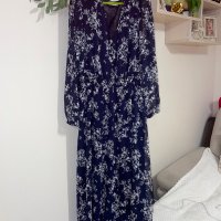 Нова дълга елегантна нежна синя рокля феерична  XXL, снимка 7 - Рокли - 42247988