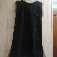 Черна модерна рокля, снимка 2 - Рокли - 41418090