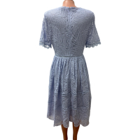 Дантелена нова рокля TOMMY HILFIGER размер M лилава, снимка 4 - Рокли - 44570426