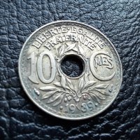 Стара монета 10 сантима 1939 г. Франция-топ !, снимка 4 - Нумизматика и бонистика - 42211533