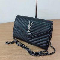  Луксозна Черна чанта YSL код SG67ZA, снимка 3 - Чанти - 32630599