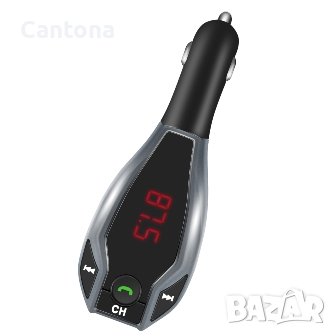 Bluetooth FM трансмитер Wireless Car Kit X7, Волтметър, 2xUSB, карта, снимка 1