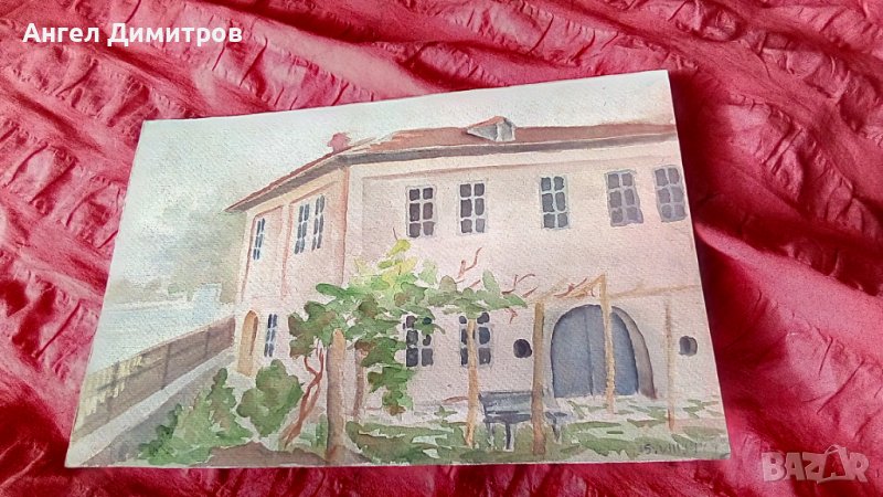 Ангел Ботев картина акварел 1949 г, снимка 1