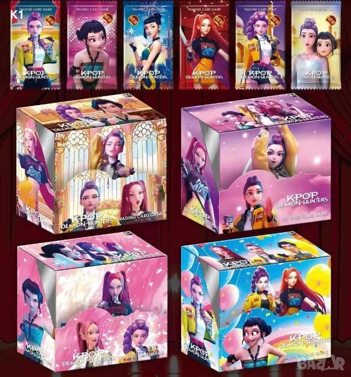K-POP Кутия с 36 карти Кей Поп Ловци на Демони Demon hunters, снимка 1