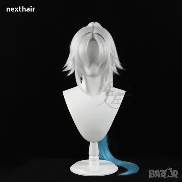 Аниме косплей бяла перука с подвижна опашка Star Rail Feixiao, снимка 1