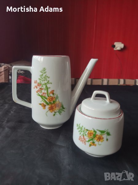 Сет чайник и захарница, снимка 1