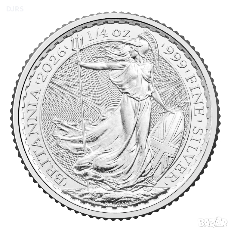 Сребърна монета Британия, снимка 1