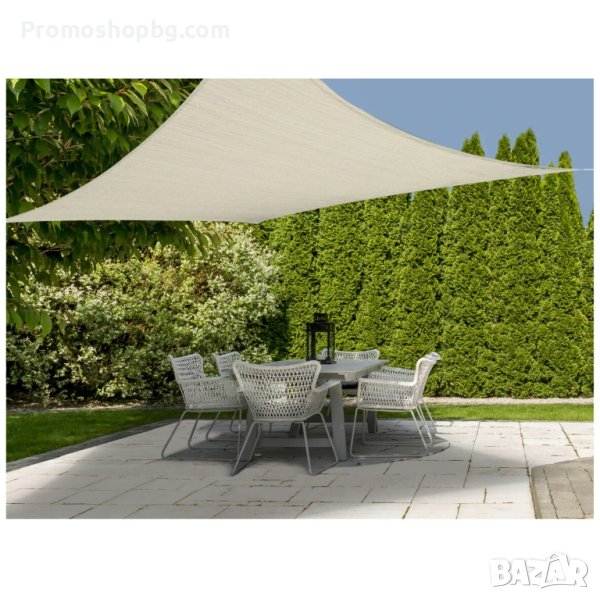 Квадратна тента с UV защита/ сенник - платно за плътна сянка 3.6 х 3.6 м за 13кв.м сянка, снимка 1