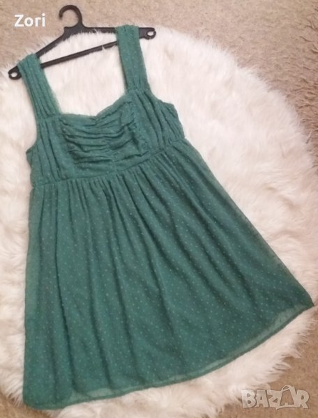Зелена рокля шифон с подплата , снимка 1