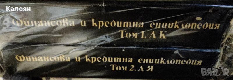 Финансова и кредитна енциклопедия в два тома. Том 1-2 (1981-1982), снимка 1