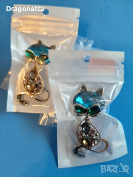 За любителите на котки-Брошка 2 бр налични , снимка 1