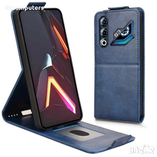 За ZTE nubia Neo 3 GT 5G- Кожен Калъф с Магнитен клип, Стенд и Холдер за Карти | Включен Протектор з, снимка 1