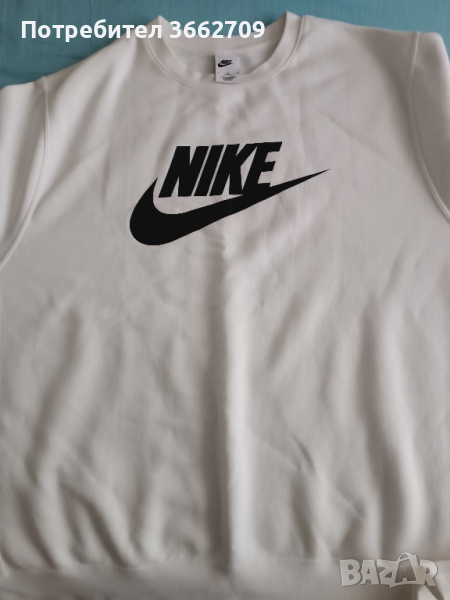   Суичър Nike бял, снимка 1