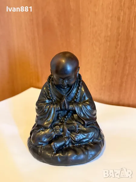 Дървена фигура - Дзен Монах Буда, снимка 1
